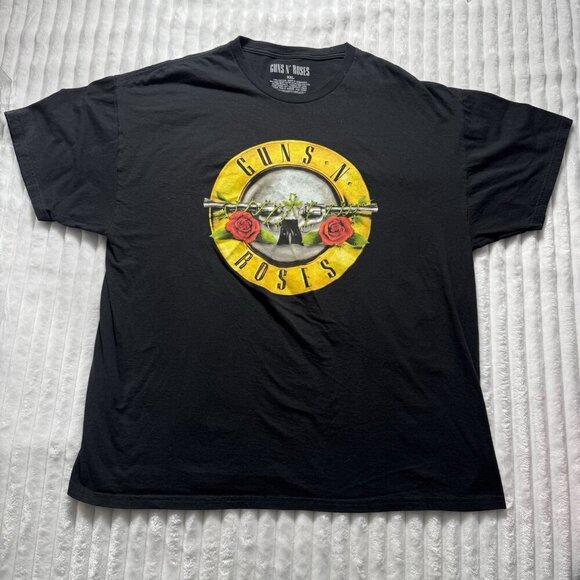 Guns N Roses Graphic T-shirt Men's XXL Black Hard Rock Band - Picture 1 of 12